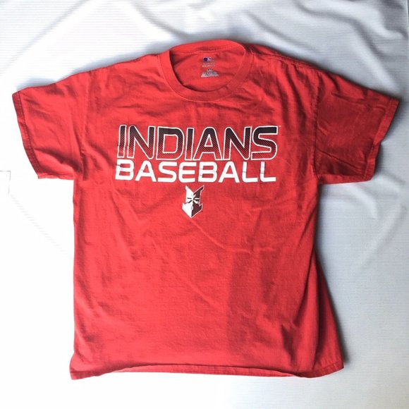 MLB Genuine Merchandise Other - Cleveland Indians T Shirt Mens Large MLB Baseball Red Short Sleeve Adult Genuine